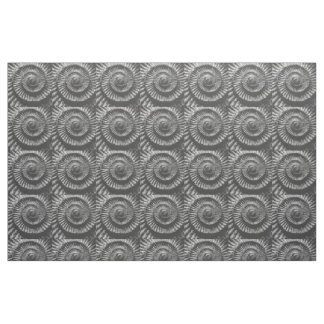 Tissu Ammonite noire et blanche