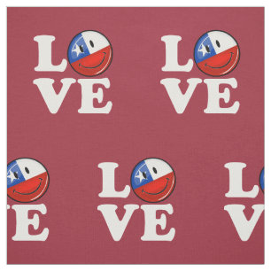 Tissu Amour de drapeau chilien de sourire du Chili