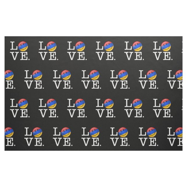 Tissu Amour de drapeau de sourire de l'Arménie (Fat Quarter)