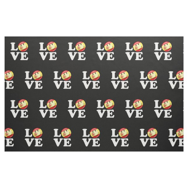 Tissu Amour de drapeau de sourire de l'Espagne (Fat Quarter)