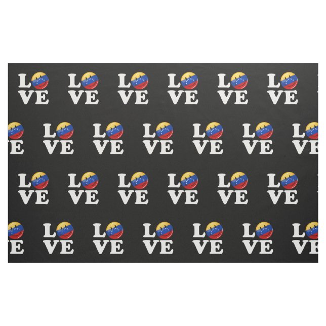Tissu Amour de drapeau de sourire du Venezuela (Fat Quarter)