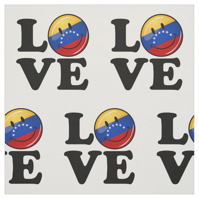 Tissu Amour de drapeau de sourire du Venezuela (Échantillon)
