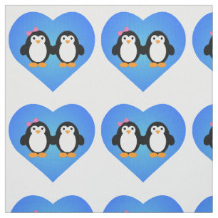 Tissu Amour des pingouins