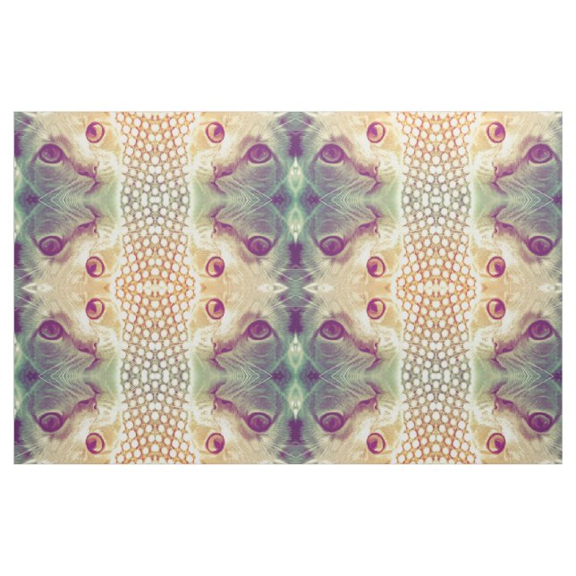 Tissu Amour et Dévotion - Motif Portrait de chat (Fat Quarter)