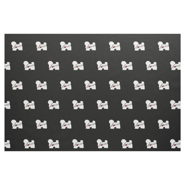 Tissu Amour maltais/Havanese (Fat Quarter)