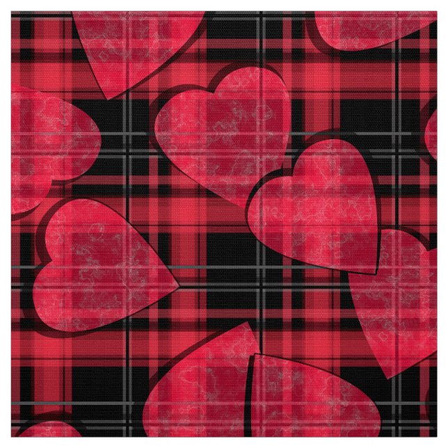 Tissu Amour plaid, plaid (Échantillon)