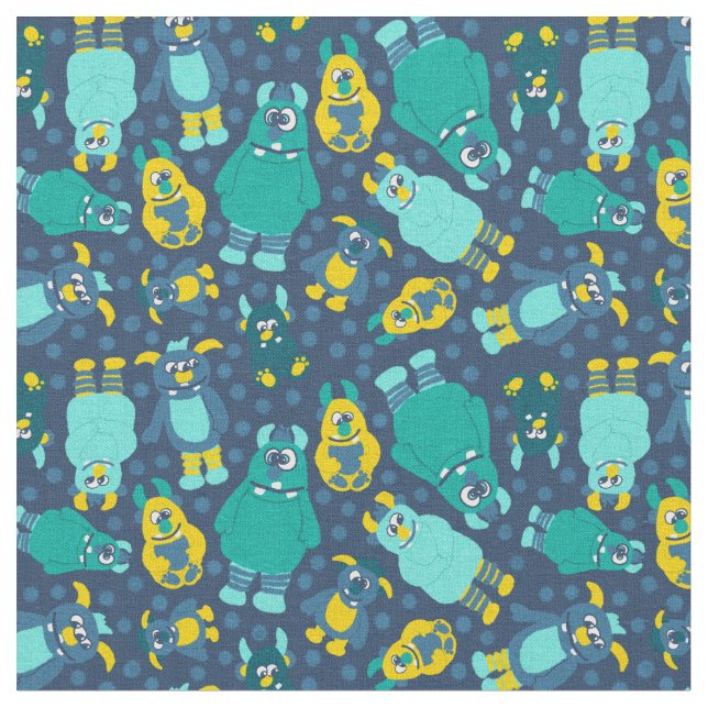 Tissu Amusant Petit Monstres Caricature Garçons Motivés (Fermer)