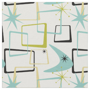 Tissu Amusants Atomique Carrés Étoiles & Boomerang Mid C