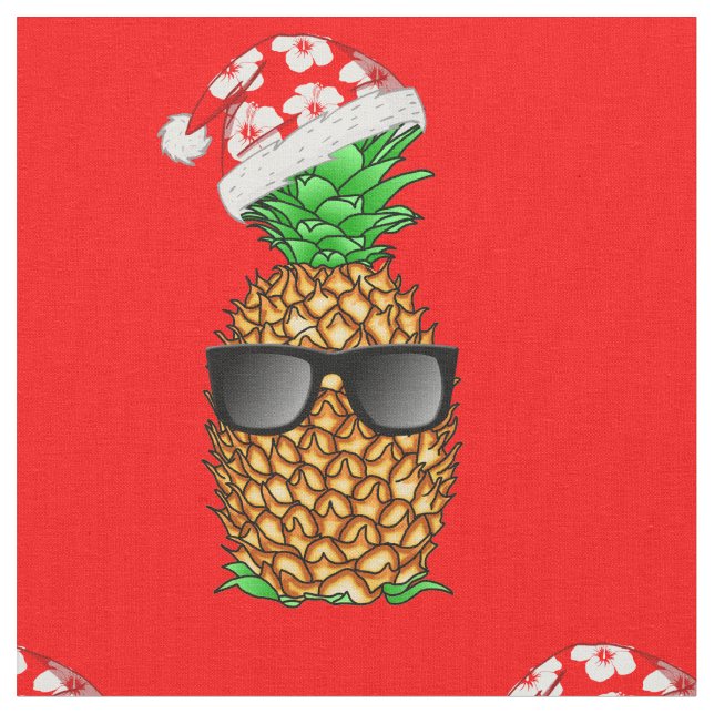 Tissu Ananas du Père Noël (Fermer)
