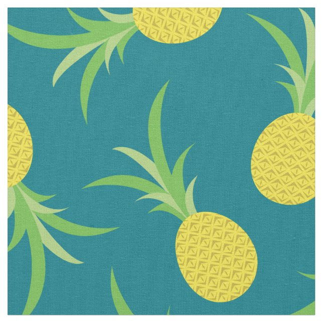 Tissu Ananas Fruit Tropical Enfant Mignon (Fermer)