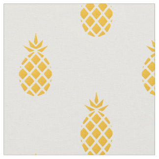Tissu Ananas jaune tropical