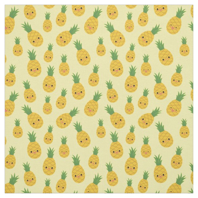 Tissu Ananas souriant (Échantillon)