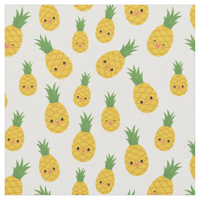 Tissu Ananas souriant (Fermer)