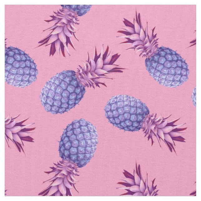 Tissu Ananas violet (Fermer)