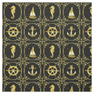 Tissu Ancrage nautique/voilier/roue/phare/dauphin