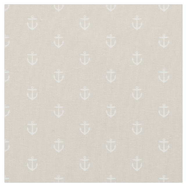 Tissu Ancre beige lin (Fermer)