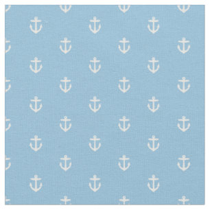 Tissu Ancre bleu ciel Imprimer