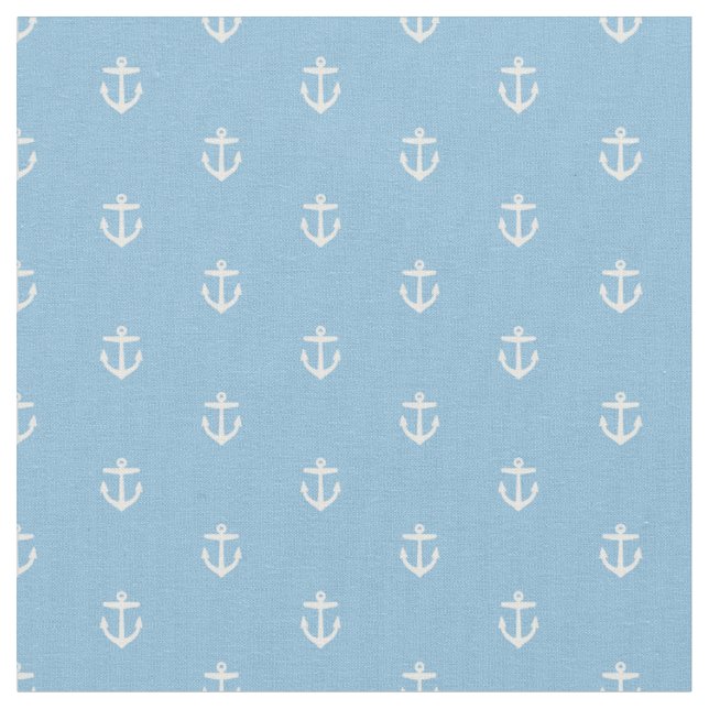Tissu Ancre bleu ciel Imprimer (Fermer)