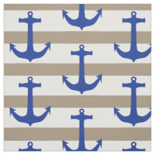 Tissu Ancre bleu & rayures + vos idées