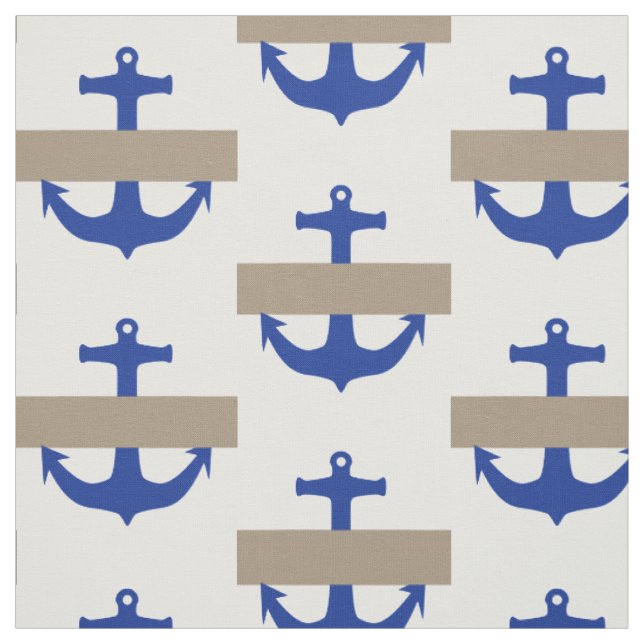 Tissu Ancre bleu & rayures + vos idées (Échantillon)