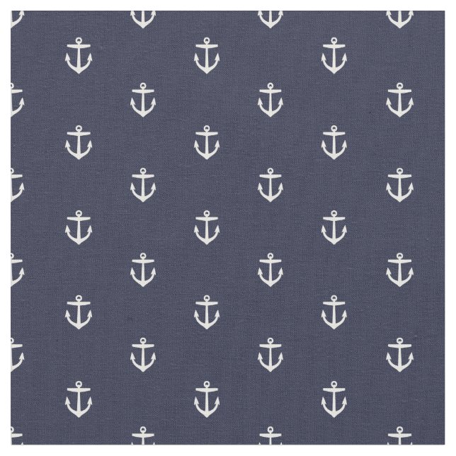 Tissu Ancre bleue marine Imprimer (Fermer)