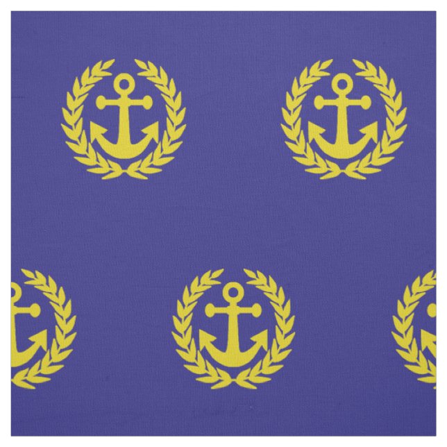 Tissu Ancre de voilier thème nautique (Échantillon)