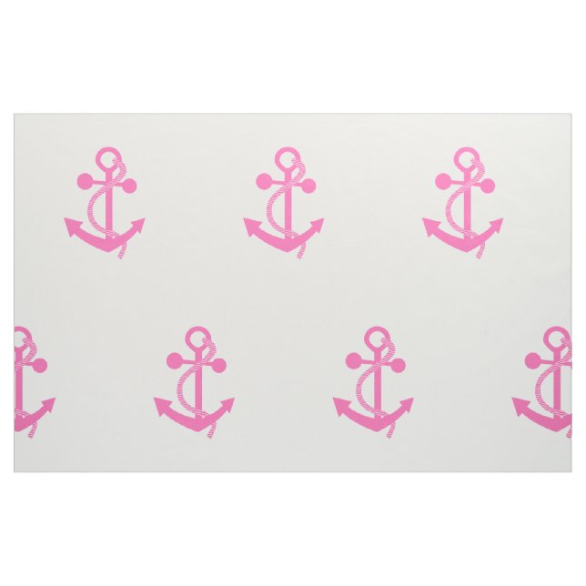 Tissu Ancre nautique rose chaud (Yard)