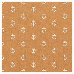 Tissu Ancre orange brûlée