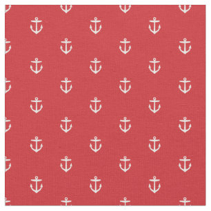 Tissu Ancre rouge