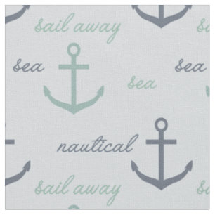 Tissu Ancres bleues en bon état nautiques