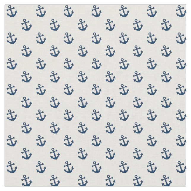Tissu Ancres nautiques bleues (Fermer)