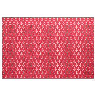 Tissu Ancres rouges nautiques