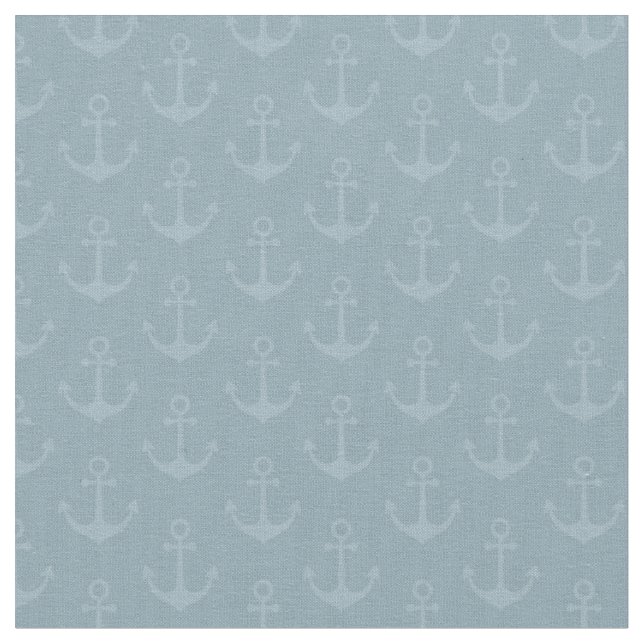Tissu Ancres tonales sur azur gris clair (Fermer)