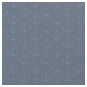 Tissu Ancres tonales sur bleu gris foncé