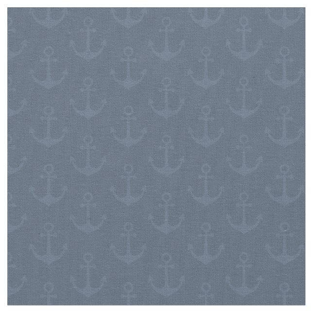 Tissu Ancres tonales sur bleu gris foncé (Fermer)