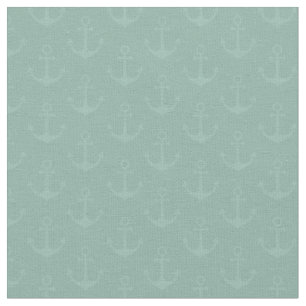 Tissu Ancres tonales sur turquoise gris clair