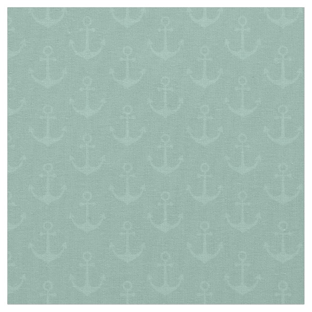 Tissu Ancres tonales sur turquoise gris clair (Fermer)