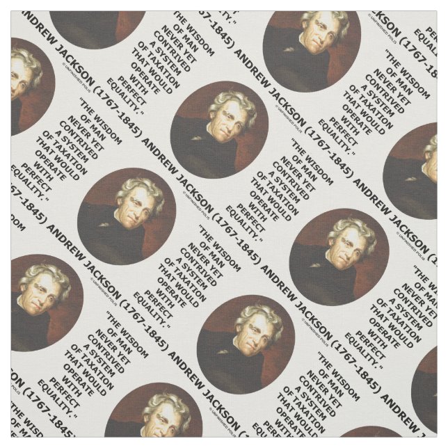 Tissu Andrew Jackson La Sagesse Contrevient L'Égalité Fi (Échantillon)