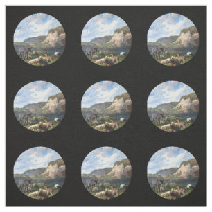 Tissu Âne et moutons