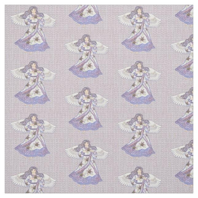 Tissu Ange à fleurs de lilly (Échantillon)