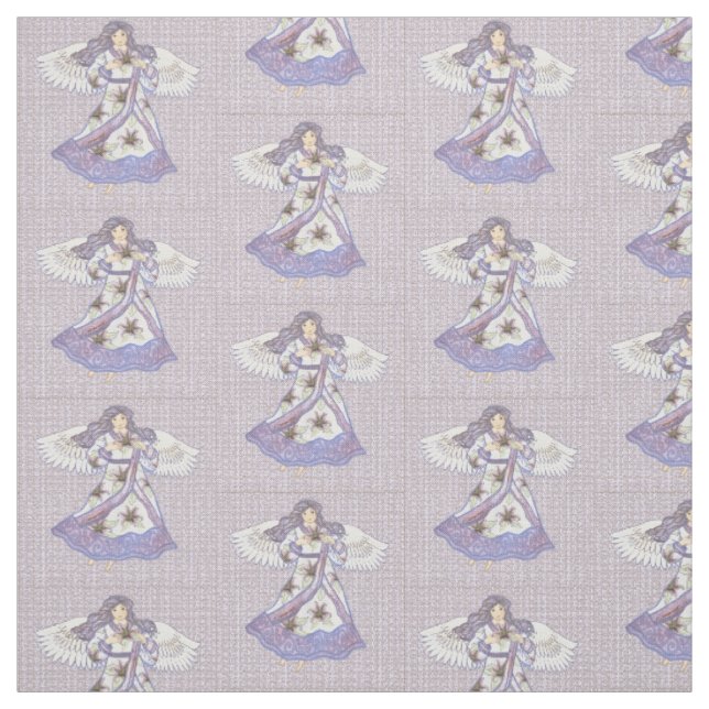 Tissu ange de fleur de lys chrétien (Échantillon)