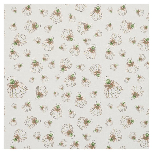 Tissu Ange en bronze de Noël de motif sans couture (Échantillon)