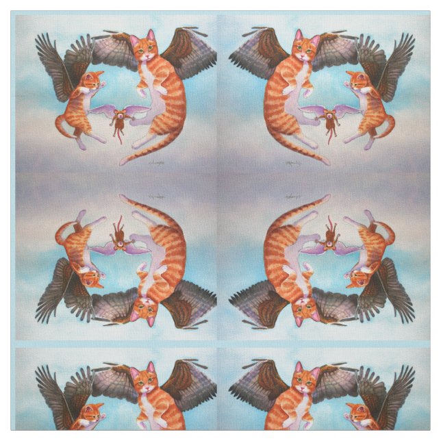 Tissu Angel Chat et Souris Fabricant miroir (Échantillon)