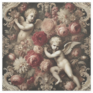 Tissu Angels de discorde - Carreaux de déclaration gothi