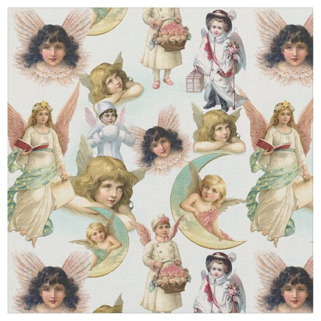Tissu Angels vintages dans le collage des nuages (Fermer)