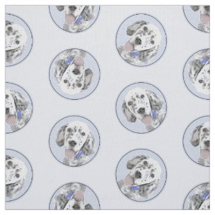 Tissu Anglais Setter Blue Belton Peinture chien animal d