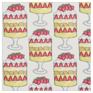 Tissu Anglais Trifle Fruit Custsert Cuisine britannique