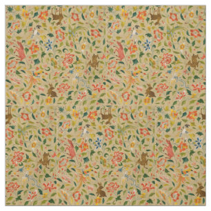 Tissu Animal Antique Cheval Oiseau Deer Rabbit