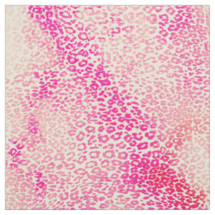 Tissu Animal jaune rose moderne de guépard d'aquarelle