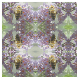 Tissu Animaux à motif d'abeilles et de fleurs de Buddlei